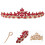 Eleganter Roter Haarreif Modisches Brautschmuck 4