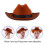Mens Western Hut Khaki Polyesterfilz 1 3