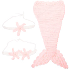 Mlins Fotokleidung Baby Meerjungfrau Neugeborenes Rosa