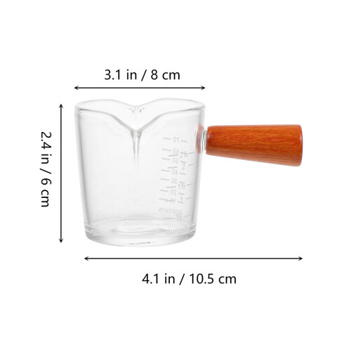2Stk. Becher Kaffeetassen Messbecher Milchmessglas 1