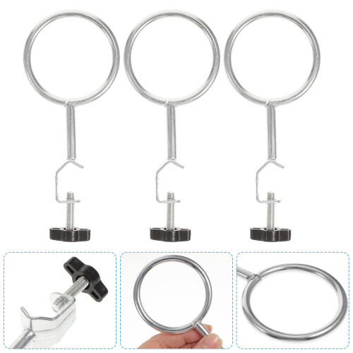 3St Experimentier Ausrüstung Eisenring Klemme 2