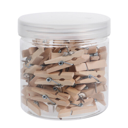 Pin Clips Holz Sortierte Farben 50 1,4 Zoll