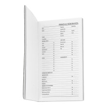 Planner Schwarz Kunstleder 1 Set 6,8x3,7x0,4 Zoll
