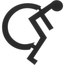 Unisex Rollstuhlgerechte Toilette Schild Aus Türbeschriftung