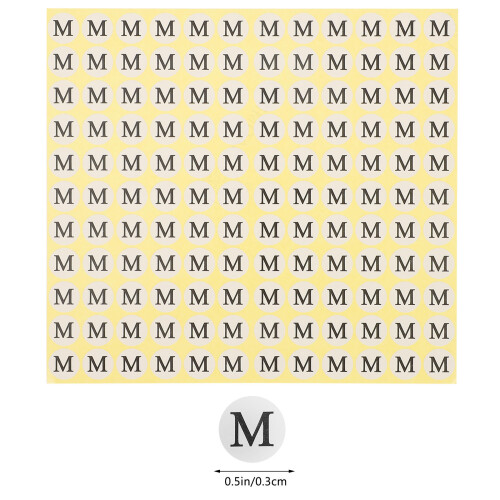 6 Sets Größen- -Aufkleber Kleidungsanhänger 2