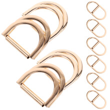 Mlins 10 Silberne D-Ringe Befestigungsmittel Herren 3,5x3,3 Cm