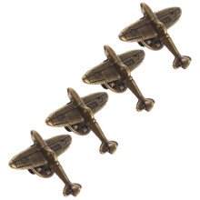 Elegant Design Flugzeug Brosche Dunkelbraun 4