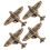 Elegant Design Flugzeug Brosche Dunkelbraun 4 11