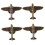 Elegant Design Flugzeug Brosche Dunkelbraun 4 9