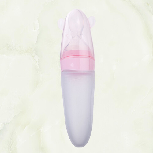 One-Hand Babyvoeding Squeezen Voeder Roze 1-Pack 2