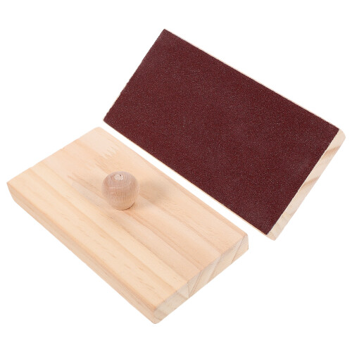 Sand Musikinstrument 2Stk Holz Beige
