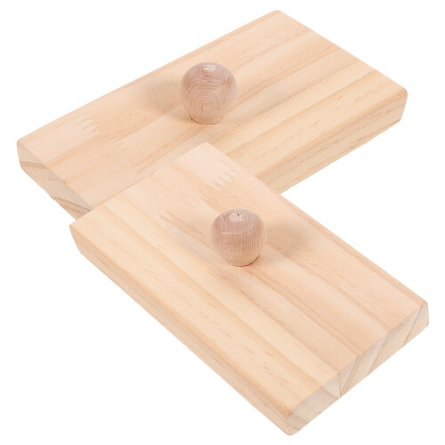 Sand Musikinstrument 2Stk Holz Beige 2