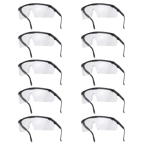 10pcs Disposable Safety Goggles Dust Wind Droplet Proof