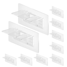 10 Buchregalhalterungen Schrank Doppel Transparent
