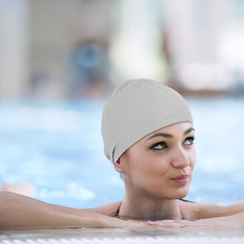 Schwimmkappe Grau Anzuziehen 1 2