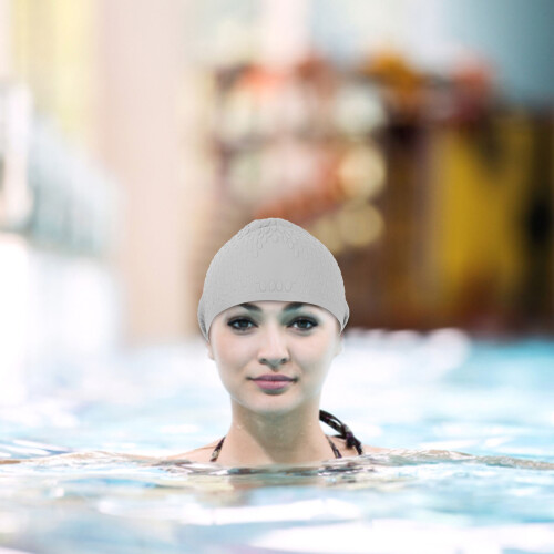 Schwimmkappe Grau Anzuziehen 1 1