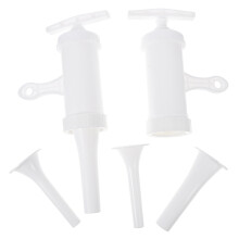 2 Sets Manuelle Wurstfüller Hausgemachte Wurstwerkzeuge (Weiß)