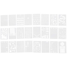 24 Stk DIY Schablone Haustier Material Schablonen 0,1x14x21 Cm Weiß