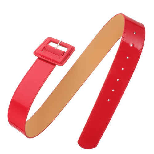Roter PU Taillengürtel, Statement-Gürtel Für Kleider, Mäntel