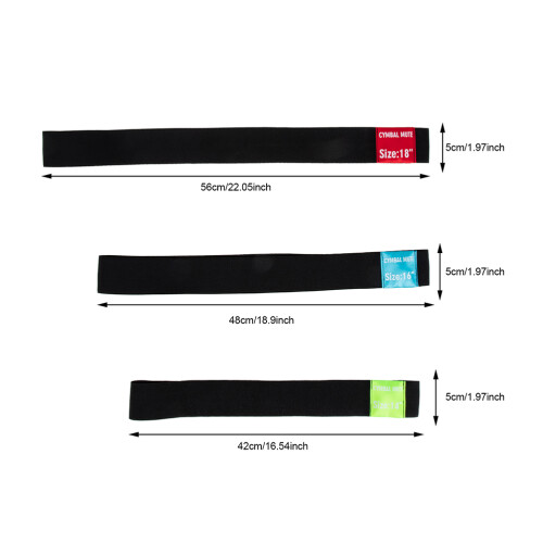 3Pièces Silencieuse Cymbale Simple Et Élastique Pour Batterie 1