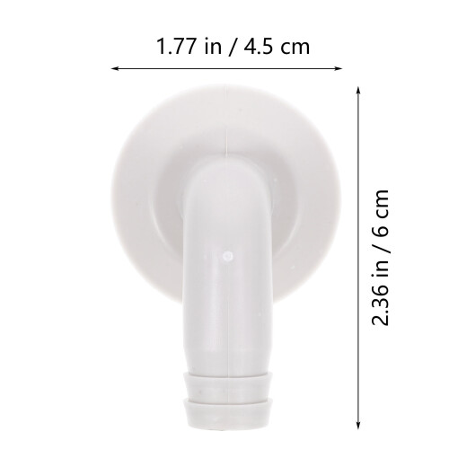 Luftfahrtschlauch Adapter Winkelstück Weiß 6 1