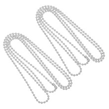 Bead Chains Silber 2 Sets Rund 100X0,3 Cm
