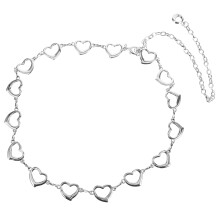 Ceinture Taille Argent Cœur Métal, Décoration Élégante Femme