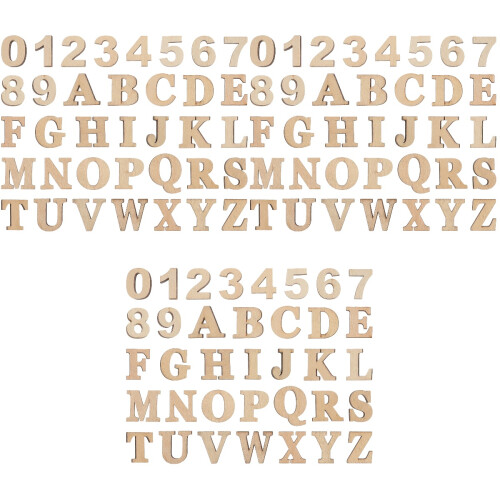 3 Stk. Scrapbook Zubehör Alphabet Basteln Holz 2