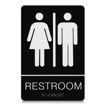 Restroom Schilder Für Geschäftsnutzung 1 Satz 5,9x3,9x0,08 Zoll