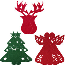 24 Weihnachts Besteckhüllen Für Silberbesteck Gabelhüllen