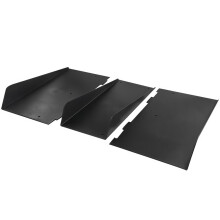 1Set Zwarte Aluminium Shark Fin Achterbumper Diffuser Spoiler Auto