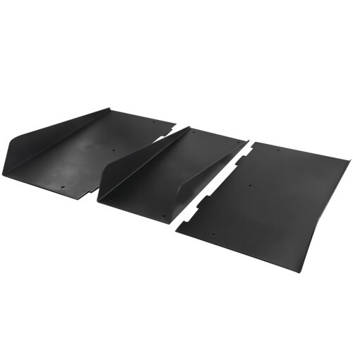 1Set Zwarte Aluminium Shark Fin Achterbumper Diffuser Spoiler Auto