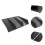 1Set Zwarte Aluminium Shark Fin Achterbumper Diffuser Spoiler Auto 6