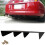 1Set Zwarte Aluminium Shark Fin Achterbumper Diffuser Spoiler Auto 11