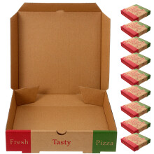 10 St Pizza Bewaarbox 24X24X4,5 Cm Voor Afhalen