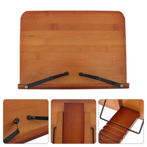 Deskclip Boekenplank Bamboe Studentengebruik Computertas Boek 2