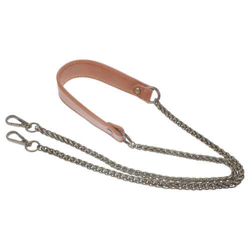 Sangle Remplacement Sac Cuir Marron Style Avec Chaîne Métal