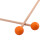 Bell Mallets Percussion Ahornholz 1 Paar Orange 3