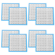 10 Blatt Zahlenkarten Hundertertafel Mathe Tabellen Mathematik Zubehör