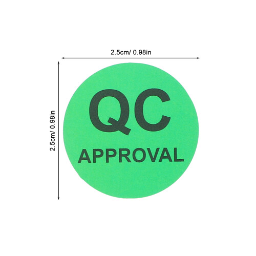 Qualitätssicherungsetikett Aufkleber Qc Mit Testen 2