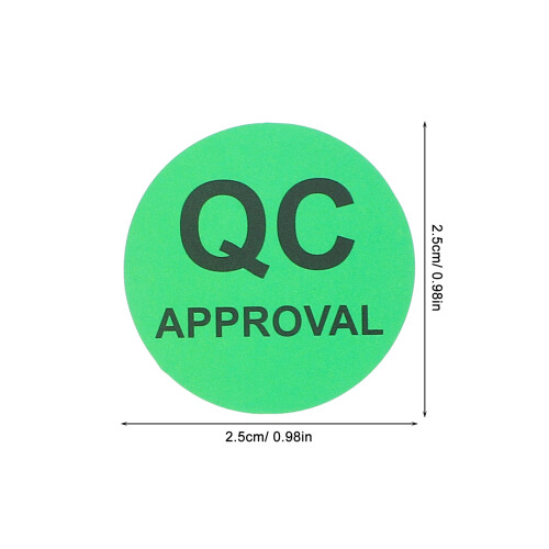 Qualitätssicherungsetikett Aufkleber Qc Mit Testen 1