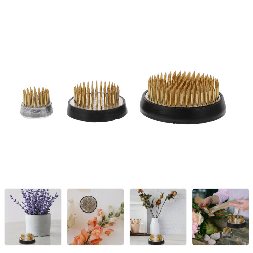 3Stk Blumenbasis Mit Nadeln, Langlebiges Kupfer, Gartenhilfe Bunt 2