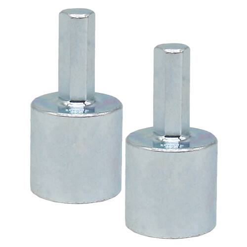 Raindrops 2 Stk Stecker Bohrer Buchse Adapter 5,20x2,60x2,60cm Silber