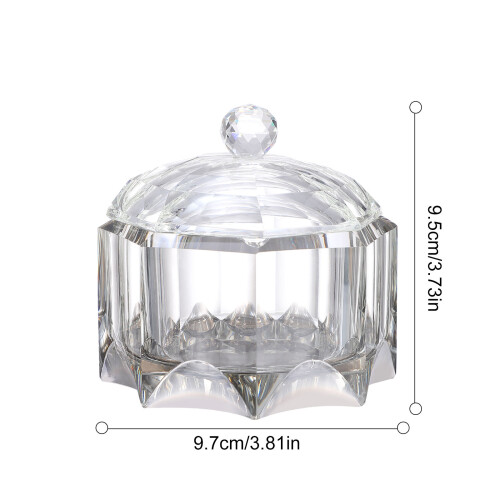 Raindrops Aschenbecher Mit Deckel Transparent 9,7X9,7 Cm Büro 1