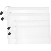 Worgeous Reißverschlussbeutel Mesh Design Weiß 4 9,3x6,7 Zoll