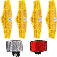 Fahrradreflektor Set Weiß 1 Satz 2,2x1,5x0,8 Zoll