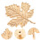Dresser Drawer Pulls Leaf Knob Zinc Alloy Handle 4
