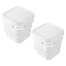 2Pièces Seau À Avec Couvercle En PP Durable