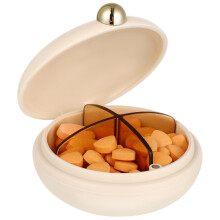 Pillendose Aus ABS-Silikon Beige 1Stück