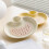 Food Serving Teller Keramik Beige 1 4